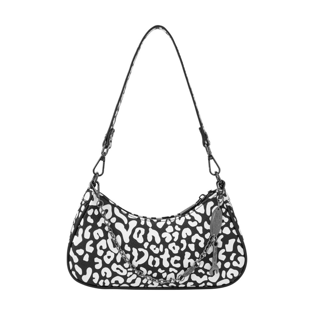 Von dutch black and white cheetah print shoulder bag NWT - Picture 2 of 3